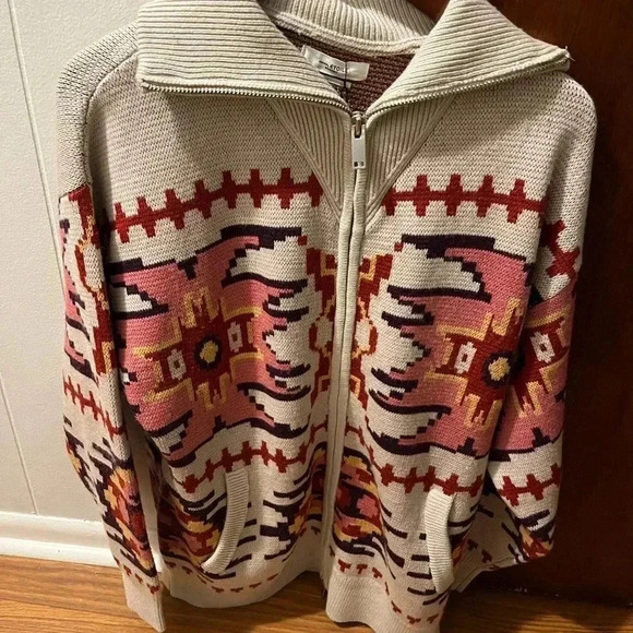 NWT Isabel Marant Etoile Masha Cardigan Zip Sweater Ecru EU 38 US 6 - Picture 5 of 7